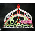 crystal hair jewelry accessories small rainbow castle tiara